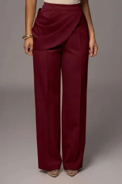 MICAS Pants-Solid Asymmetrical Trousers