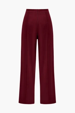 MICAS Pants-Solid Asymmetrical Trousers