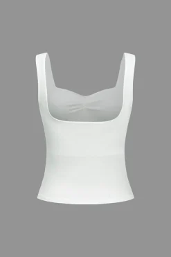 MICAS Tank Tops & Cami-Solid Backless Tank Top