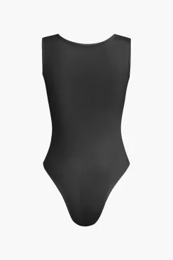 MICAS Bodysuits-Solid Basic Square Neck Bodysuit