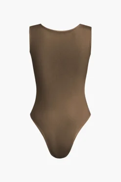 MICAS Bodysuits-Solid Basic Square Neck Bodysuit