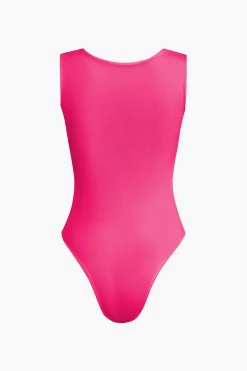 MICAS Bodysuits-Solid Basic Square Neck Bodysuit