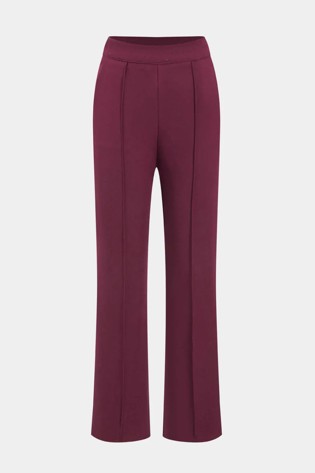MICAS Blazers|Pant Sets-Solid Belt Blazer And Pants Set BURGUNDY