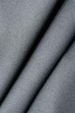 MICAS Mini Dresses-Solid Belted Strapless Mini Dress GRAY