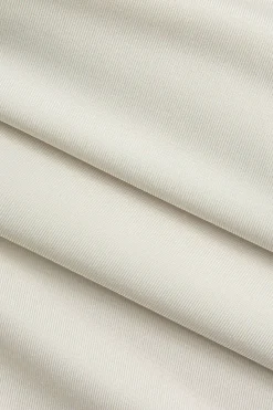 MICAS Midi Dresses-Solid Bow Asymmetrical Midi Dress BEIGE