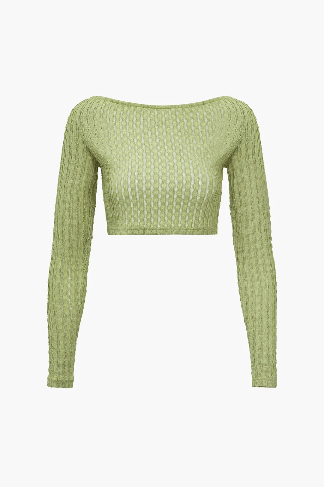 MICAS Skirt Sets-Solid Crossed Backless Top And Skirt Set LIGHT GREEN