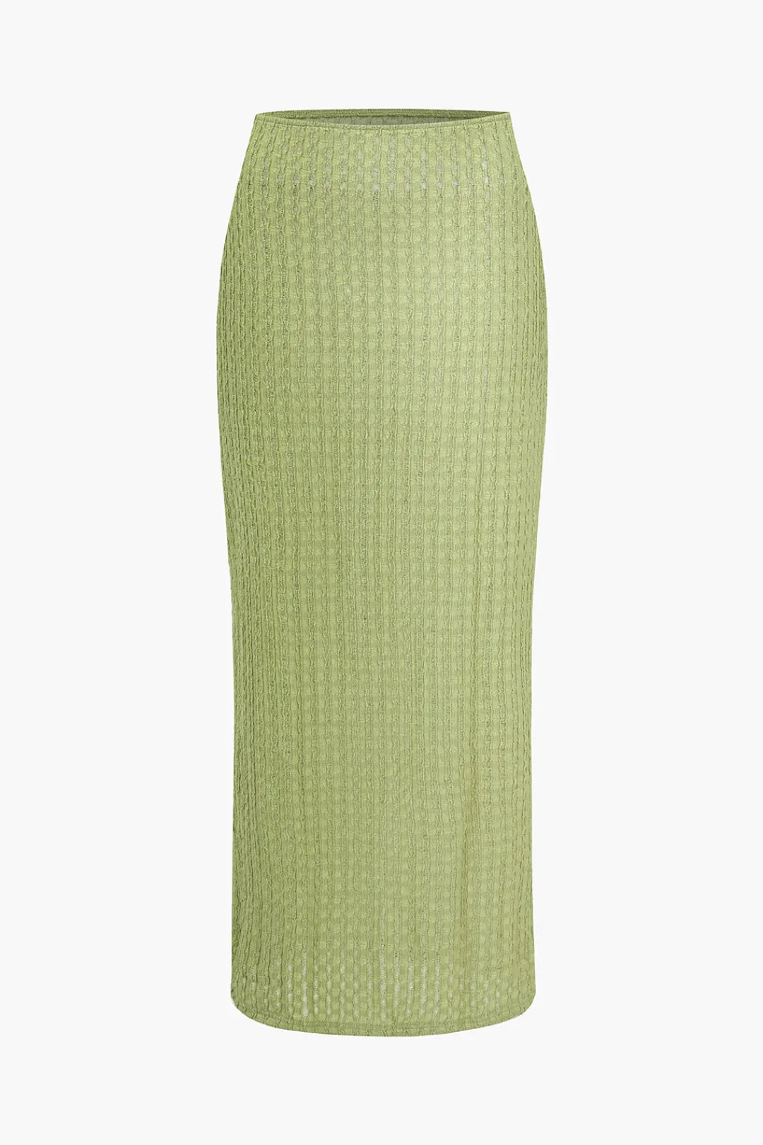 MICAS Skirt Sets-Solid Crossed Backless Top And Skirt Set LIGHT GREEN