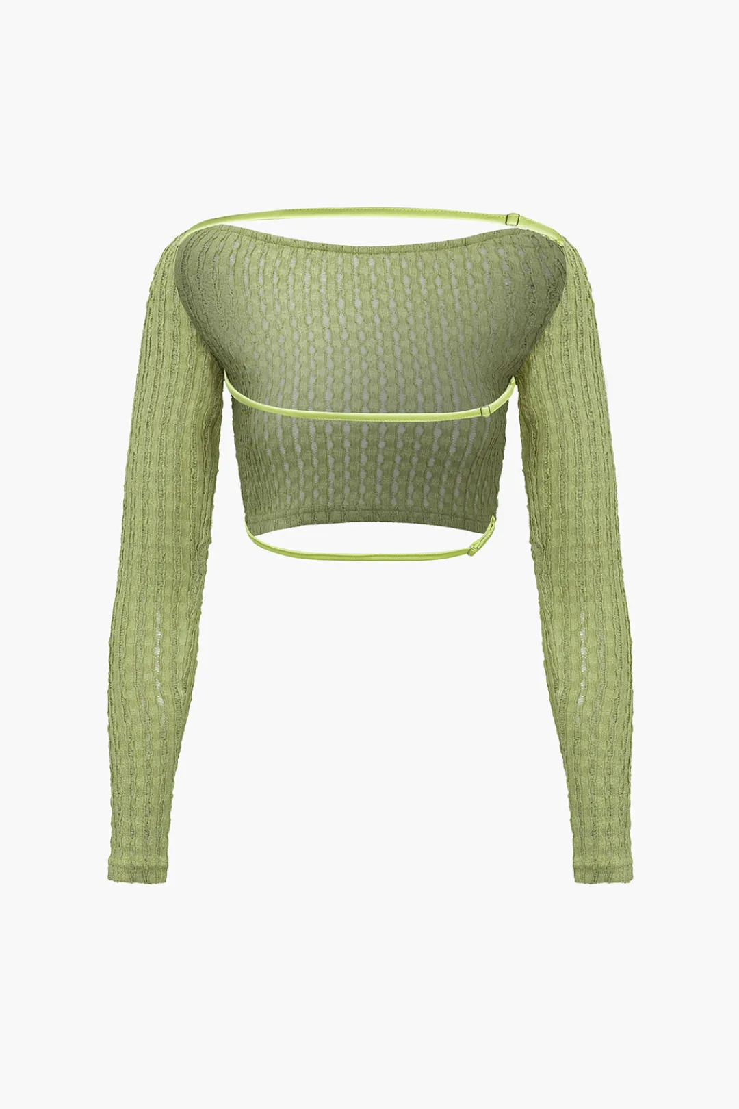 MICAS Skirt Sets-Solid Crossed Backless Top And Skirt Set LIGHT GREEN