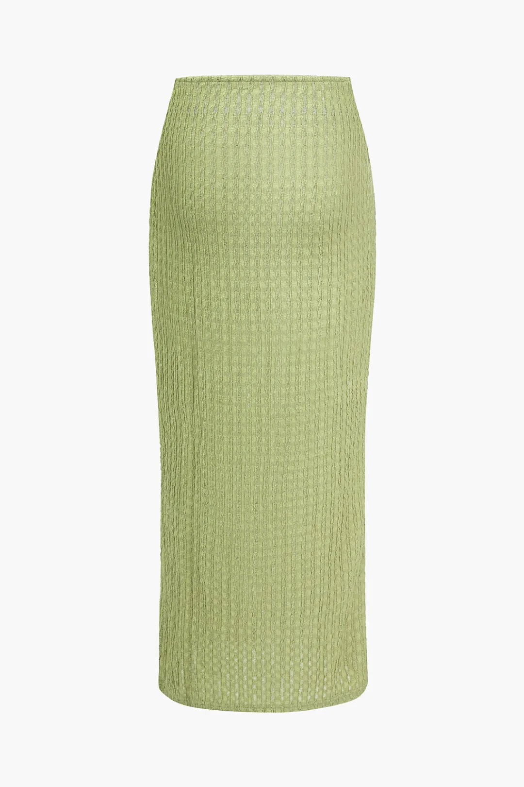 MICAS Skirt Sets-Solid Crossed Backless Top And Skirt Set LIGHT GREEN