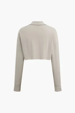 MICAS Short Sets-Solid Drawstring Frayed Shorts Set KHAKI