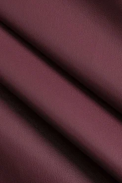 MICAS Outerwear|Outerwear-Solid Faux Leather Button Pocket Belted Coat