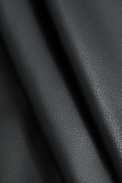 MICAS Outerwear|Outerwear-Solid Faux Leather Button Pocket Vest