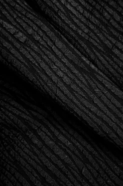 MICAS Outerwear|Outerwear-Solid Faux Leather Tie-Up Puffer BLACK