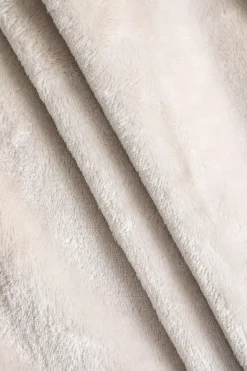 MICAS Skirt Sets-Solid Fleece Button Skirt Set BEIGE