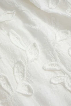 MICAS Pants-Solid Jacquard Wide Leg Trousers WHITE