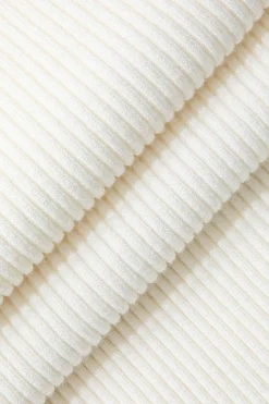 MICAS Knit Dresses-Solid Knit Slit Button Asymmetrical Midi Dress WHITE