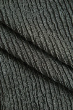 MICAS Skirt Sets-Solid Long-Sleeve Top And Drawstring Skirt Set GRAY