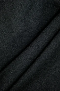 MICAS Mini Dresses-Solid Metallic Buckle Belted Mini Dress BLACK