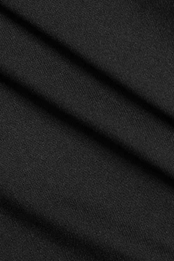 MICAS Maxi Dresses-Solid Metallic Cut Out Halter Tie Back Maxi Dress BLACK