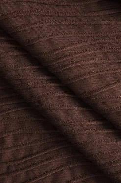 MICAS Midi Dresses-Solid Metallic Tank Cut Out Asymmetrical Midi Dress COFFEE