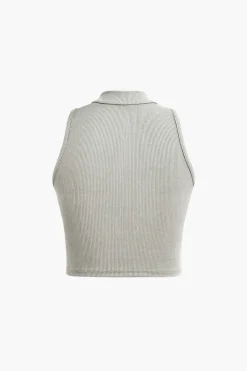 MICAS Tank Tops & Cami-Solid Mock Neck Tank Top