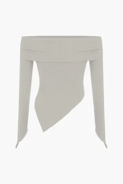 MICAS Pant Sets-Solid Off Shoulder Top And Trouser Set