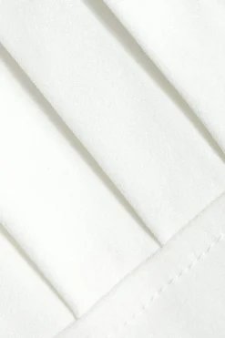 MICAS Skirts-Solid Pleated Mini Skirt WHITE