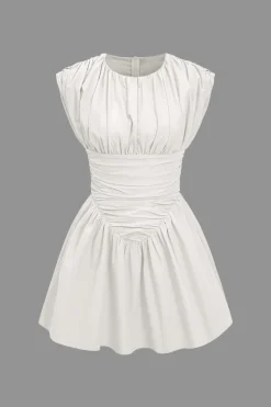 MICAS Mini Dresses-Solid Ruched Mini Dress