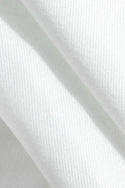 MICAS Mini Dresses-Solid Ruched Slit Tank Mini Dress WHITE