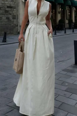 MICAS Maxi Dresses-Solid Slipper Maxi Dress SAGE