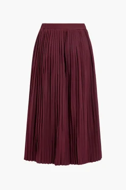 MICAS Skirt Sets-Solid Tank Top And Pleated Skirt Set