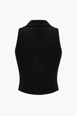 MICAS Skirt Sets-Solid Tank Top And Pleated Skirt Set