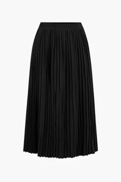 MICAS Skirt Sets-Solid Tank Top And Pleated Skirt Set
