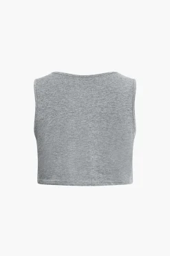 MICAS Skirt Sets-Solid Tank Top And Ruched Maxi Skirt Set GRAY