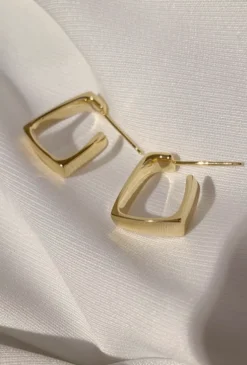 MICAS Earrings|Accessories-Square Cutout Earrings GOLD