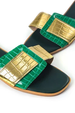 MICAS Shoes|Shoes-Square Toe Slippers GREEN