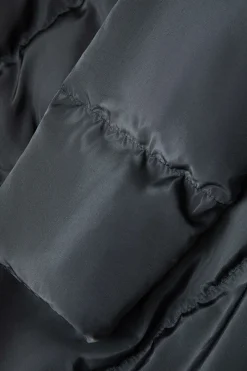 MICAS Outerwear|Outerwear-Stand Collar Cut Out Puffer Jacket