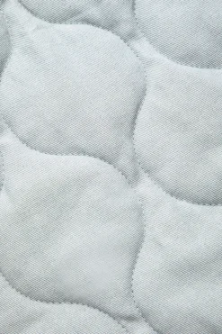 MICAS Outerwear|Outerwear-Stand Collar Drawstring Pocket Quilted Puffer Vest LIGHT GRAY