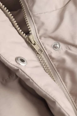 MICAS Outerwear|Outerwear-Stand Collar Zipper Sleeveless Vest KHAKI