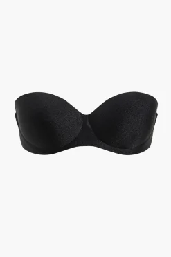 MICAS Lingerie & Sleepwear-Strapless Push Up Brassiere BLACK