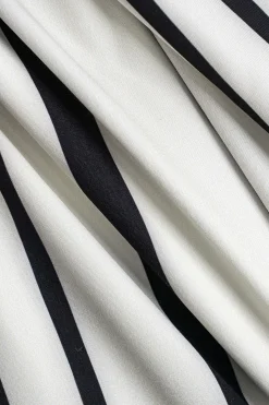 MICAS Midi Dresses-Stripes Print Patchwork Sleeveless Midi Dress Contrast Color