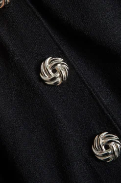 MICAS Outerwear|Outerwear-Sweater Button Cardigan BLACK