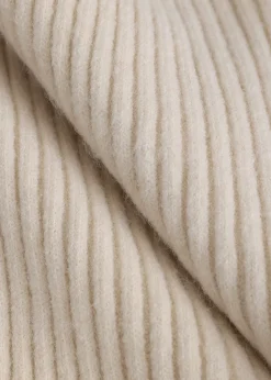 MICAS Knitwear|Knit Sets-Sweater Long-Sleeve Top And Dress Set BEIGE