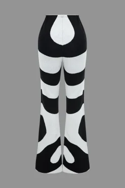 MICAS Vacation Sets|Knit Bottoms-Sweater Trousers Contrast Color