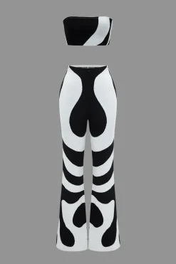 MICAS Vacation Sets|Knit Bottoms-Sweater Trousers Contrast Color