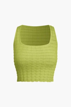 MICAS Skirt Sets|Vacation Sets-Textured Crop Tank Top And Skirt Set