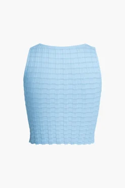 MICAS Skirt Sets|Vacation Sets-Textured Crop Tank Top And Skirt Set