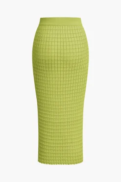 MICAS Skirt Sets|Vacation Sets-Textured Crop Tank Top And Skirt Set