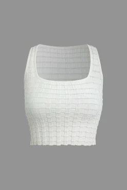 MICAS Skirt Sets|Vacation Sets-Textured Crop Tank Top And Skirt Set