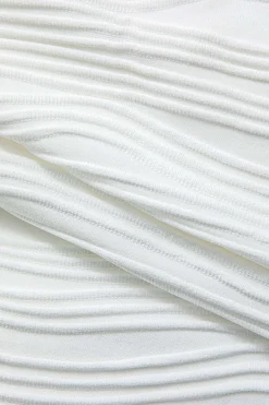 MICAS Skirt Sets|Vacation Sets-Textured Halter Backless Skirt Set WHITE